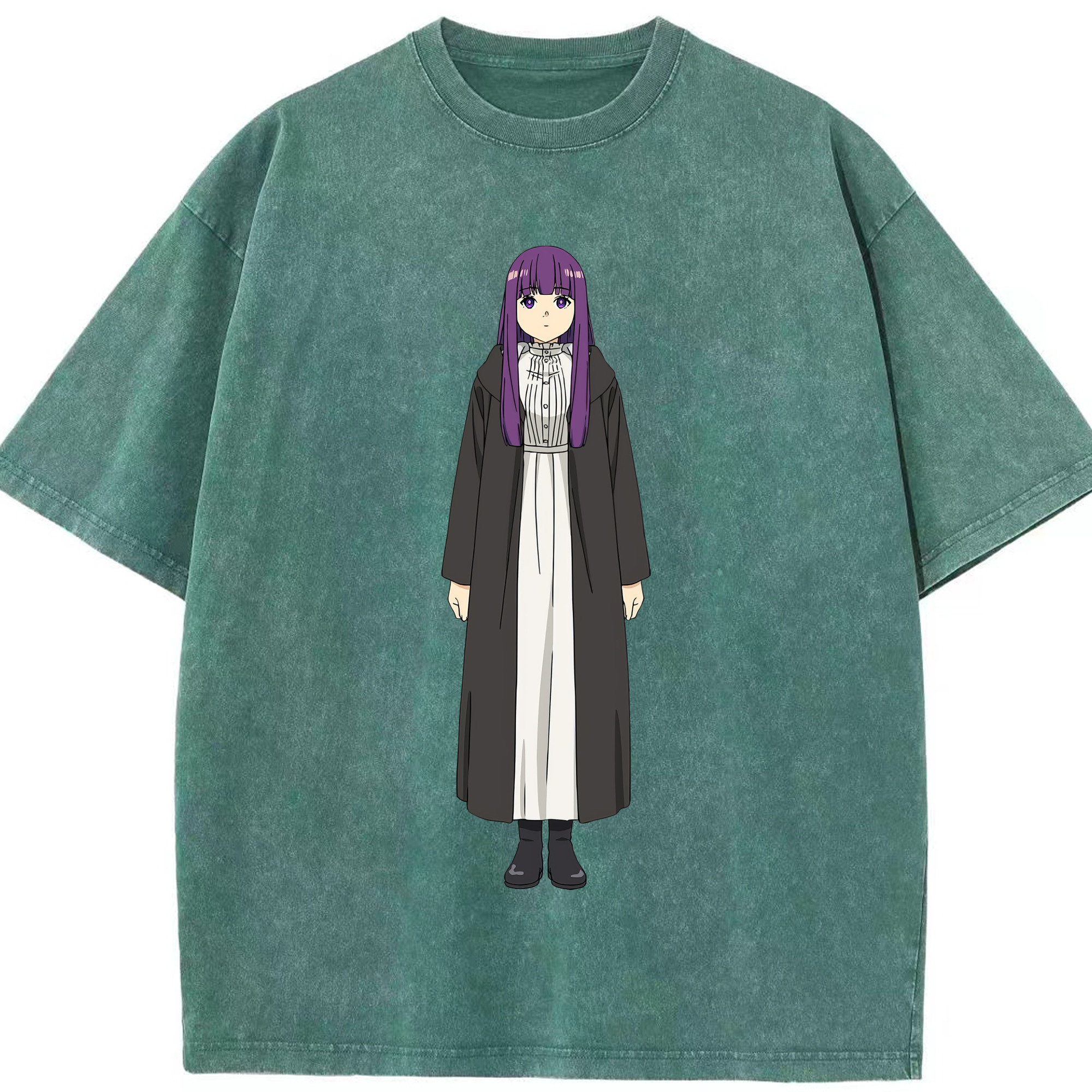 （画像用） 葬送のフリーレン Frieren 綿100% ヴィンテージ風 半袖Tシャツ（フロントプリント）